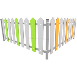 Gard decorativ DastimArt 952 (Grey/Green/Orange)