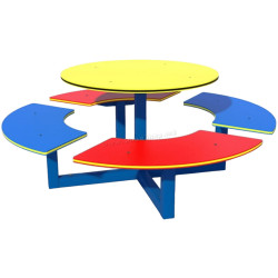 Masa pentru copii cu scaune DastimArt 927 (Yellow/Blue/Red)