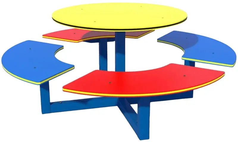 Masa pentru copii cu scaune DastimArt 927 (Yellow/Blue/Red)