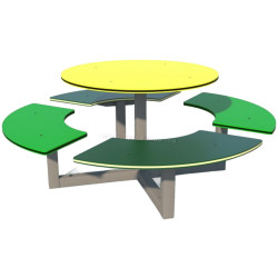 Masa pentru copii cu scaune DastimArt 927.1 (Yellow/Green)