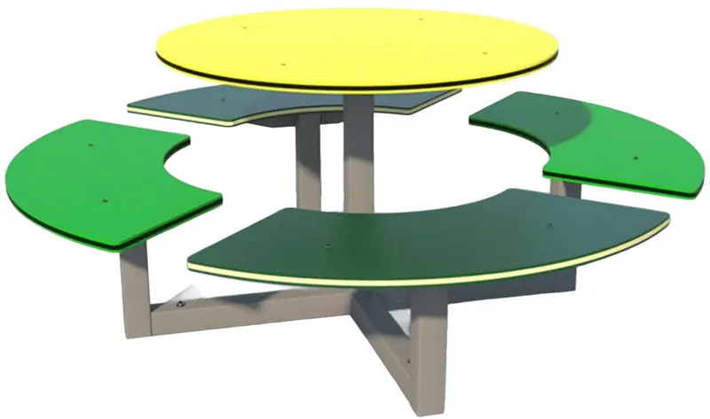Masa pentru copii cu scaune DastimArt 927.1 (Yellow/Green)