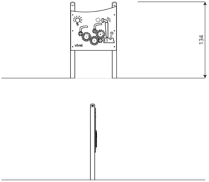 Panou interactiv DastimArt 313 (Grey/Blue/Yellow) - 3