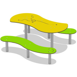 Set masa + 2 banci DastimArt 929 (Yellow/Green) Thumb
