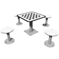 Masa de șah cu scaune DastimArt 904 (White/Black)