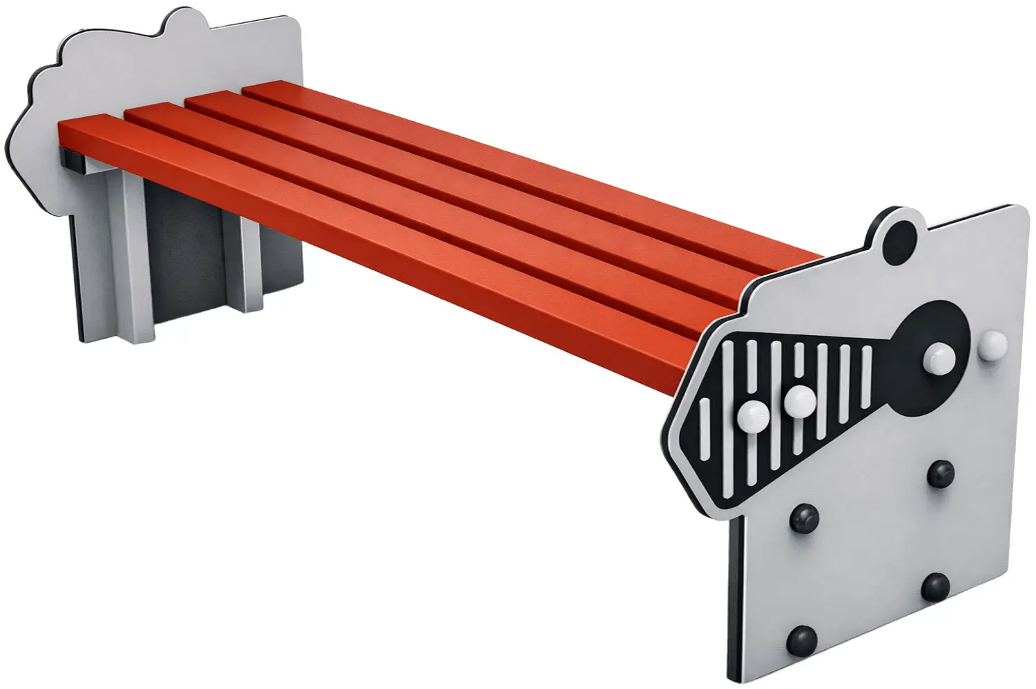 Banca pentru copii DastimArt 918 (Red/Grey)