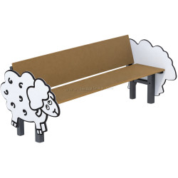 Banca pentru copii cu spătar DastimArt 921 (Brown/White)
