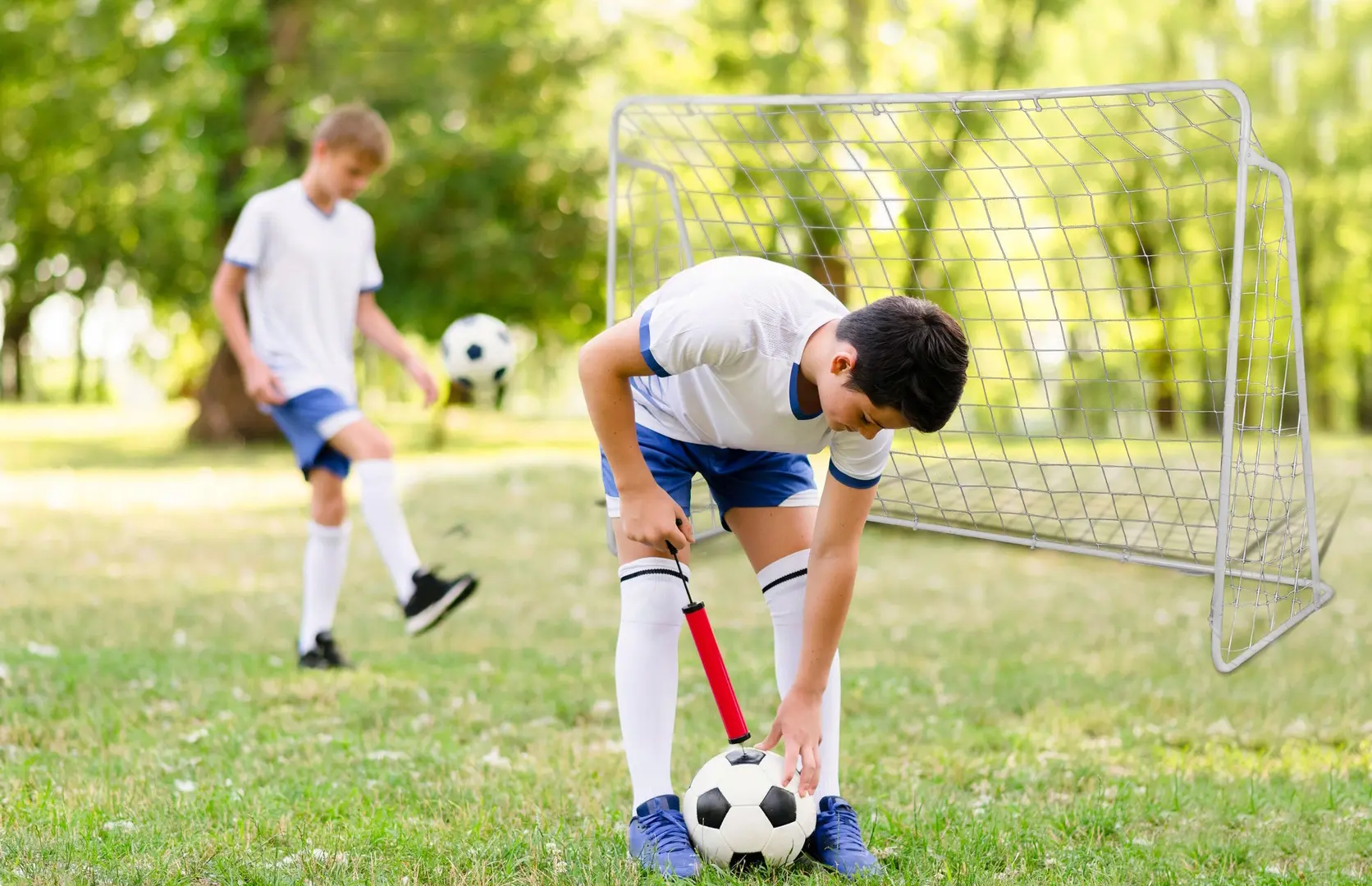 Футбольные ворота Ekspand 240x150x90 (White)