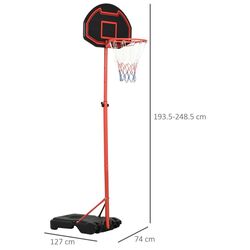 Stand de baschet Homcom A61-015 (Black/Red) Thumb