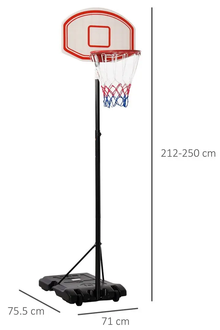 Stand de baschet Homcom A61-020 (Black/Red) - 2