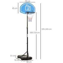 Баскетбольная стойка Homcom A61-028 (Black/Blue) Thumb