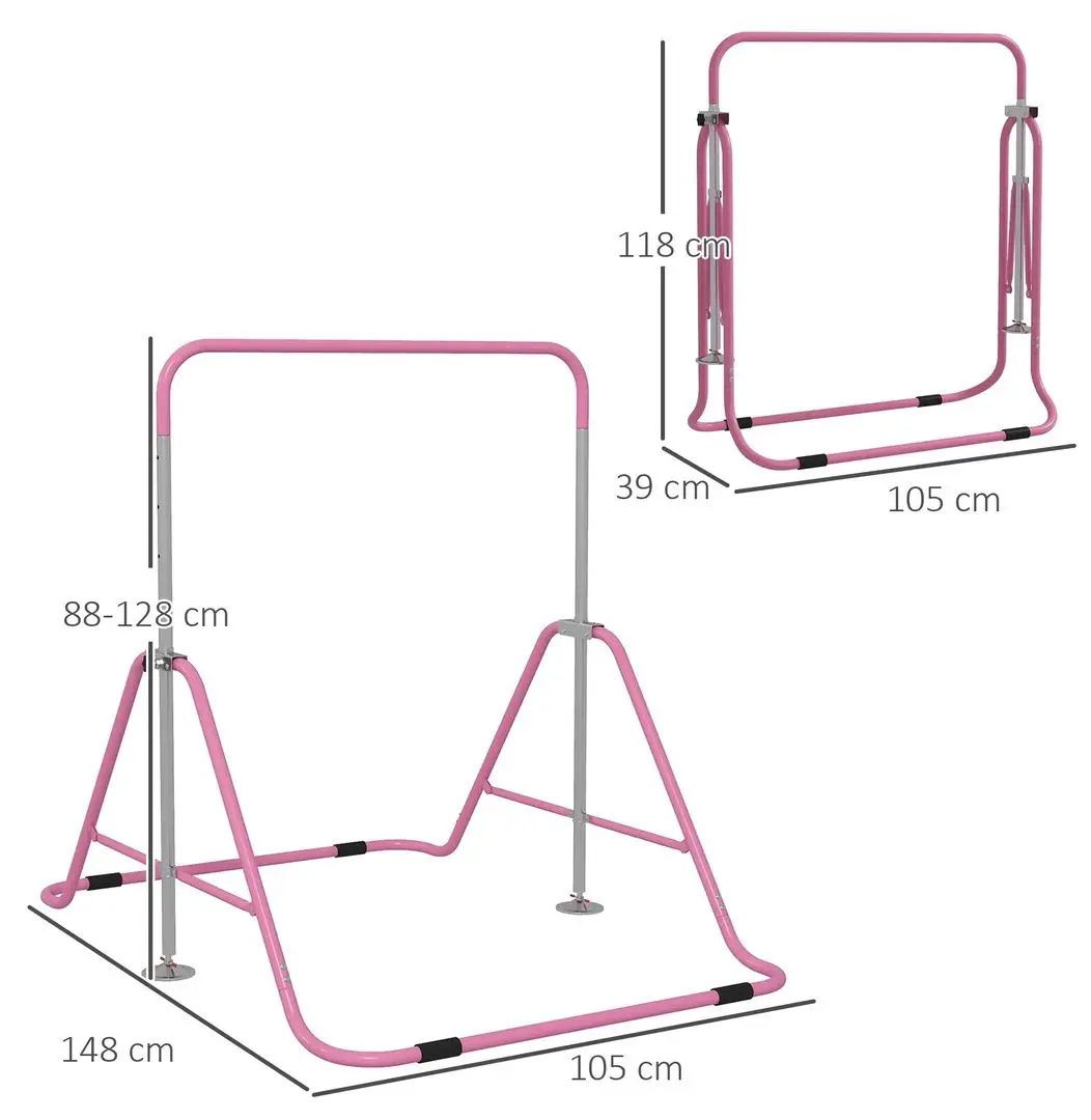 Брусья гимнастические Homcom 340-005V01PK (Pink)