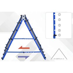 Футбольные ворота Homcom A60-003 (Blue) Thumb