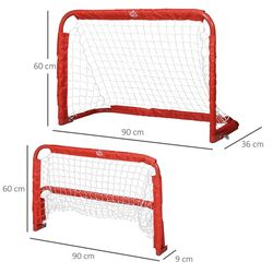 Set porti pentru fotbal Homcom A62-027RD (Red) Thumb