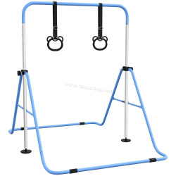 Bara de antrenament cu inele Homcom 340-016V00BU (Blue)