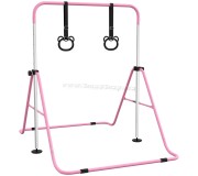 Bara de antrenament cu inele Homcom 340-016V00PK (Pink)