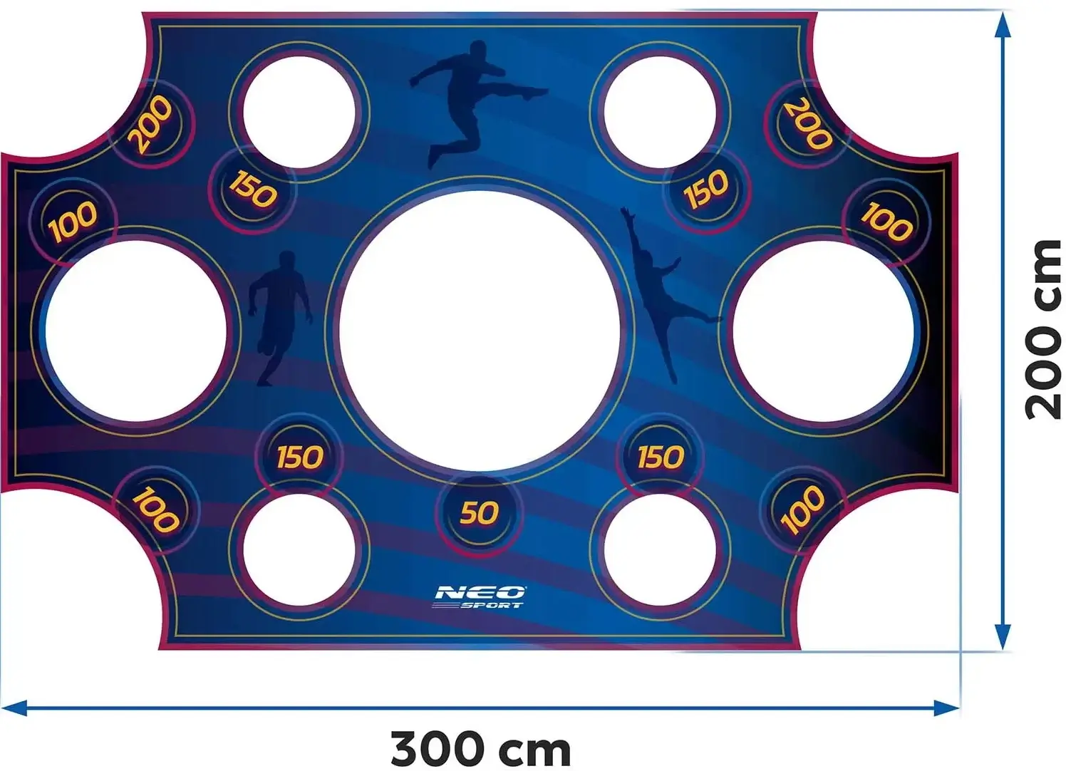 Прицельный коврик для футбольных ворот Neo Sport 1476 (Blue) - 2