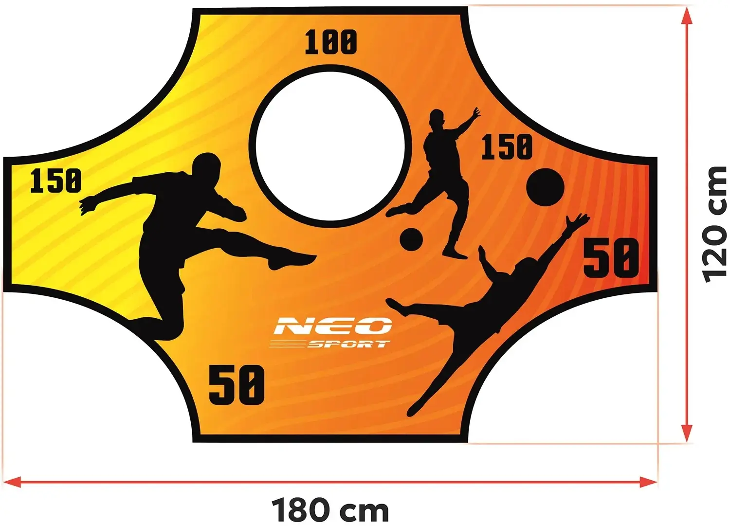 Прицельный коврик для футбольных ворот Neo Sport 1477 (Orange) - 2