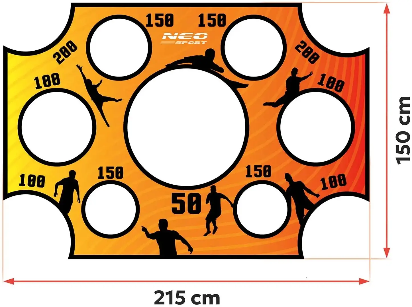 Tinta pentru poarta de fotbal Neo Sport 1478 (Orange) - 2