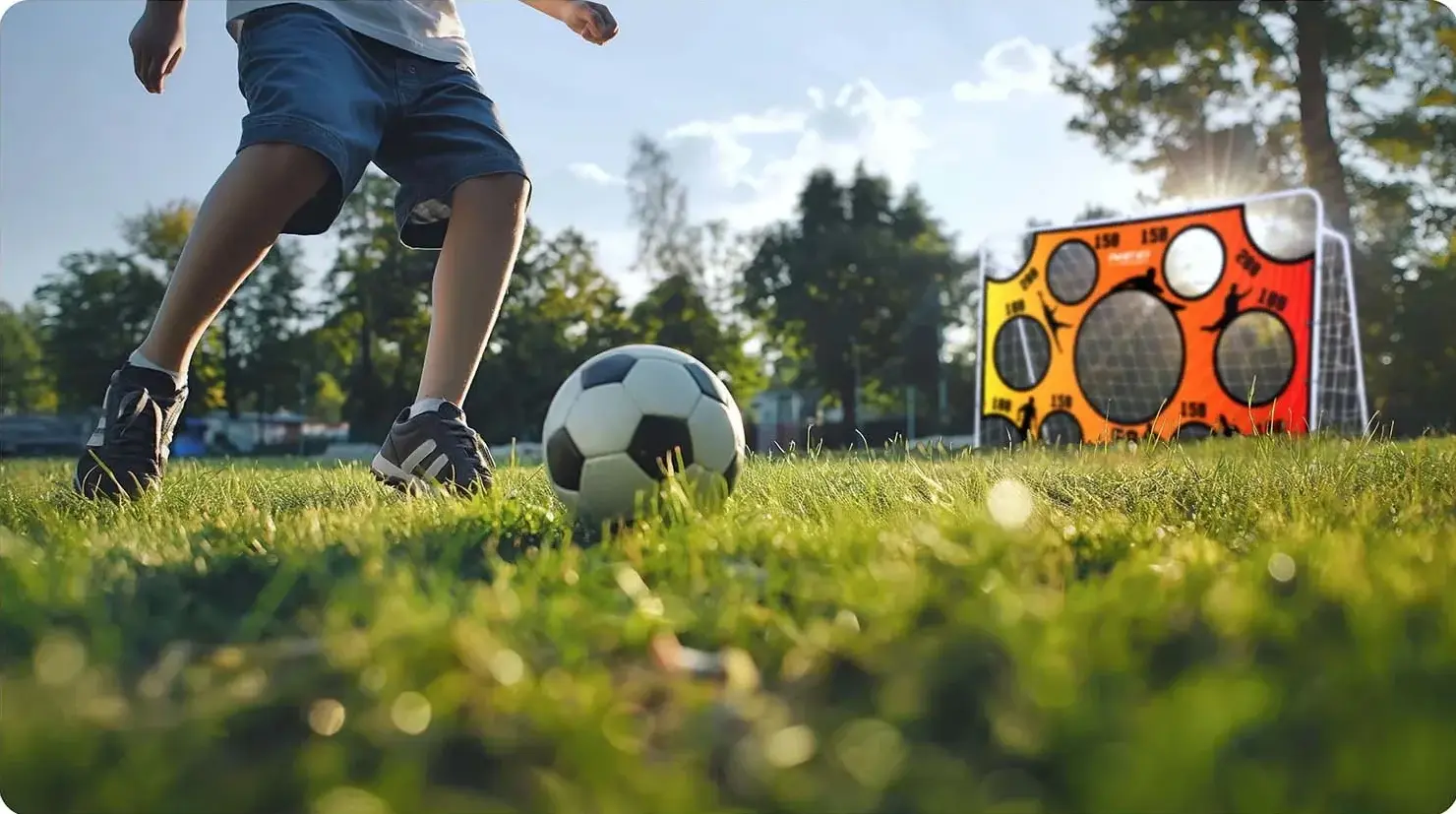 Tinta pentru poarta de fotbal Neo Sport 1478 (Orange) - 7