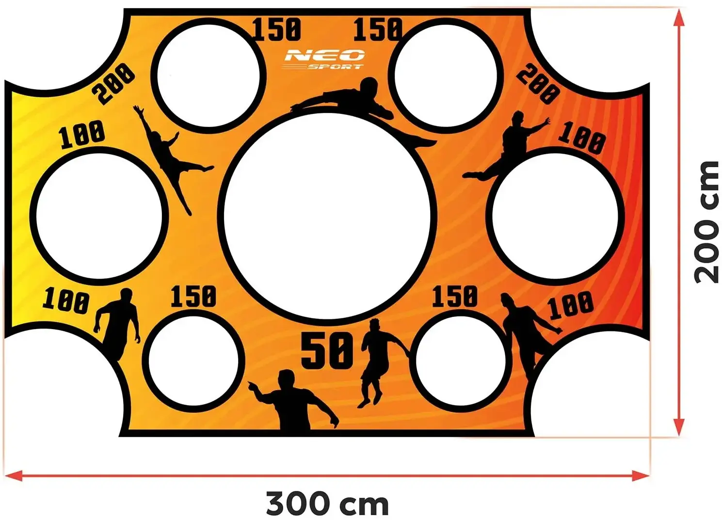 Tinta pentru poarta de fotbal Neo Sport 1479 (Orange) - 2