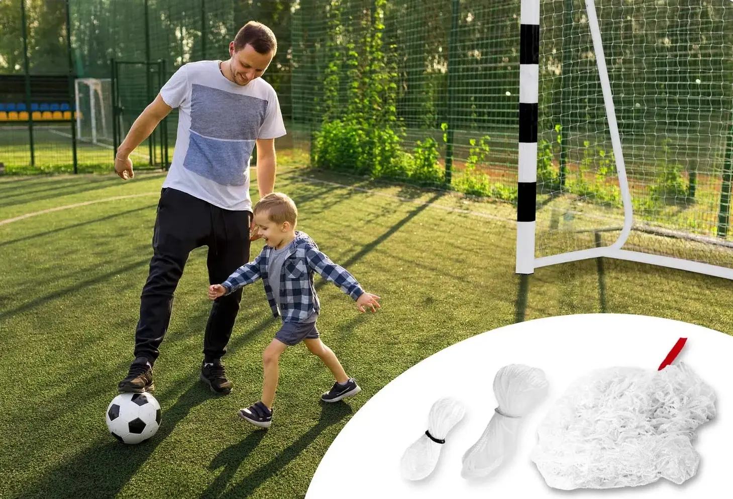 Сетка для футбольных ворот Neo Sport 1471 (White) - 5