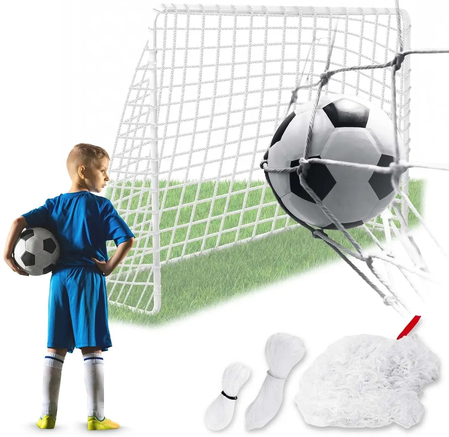 Plasă de poartă de fotbal Neo Sport 1482 (White) - 3