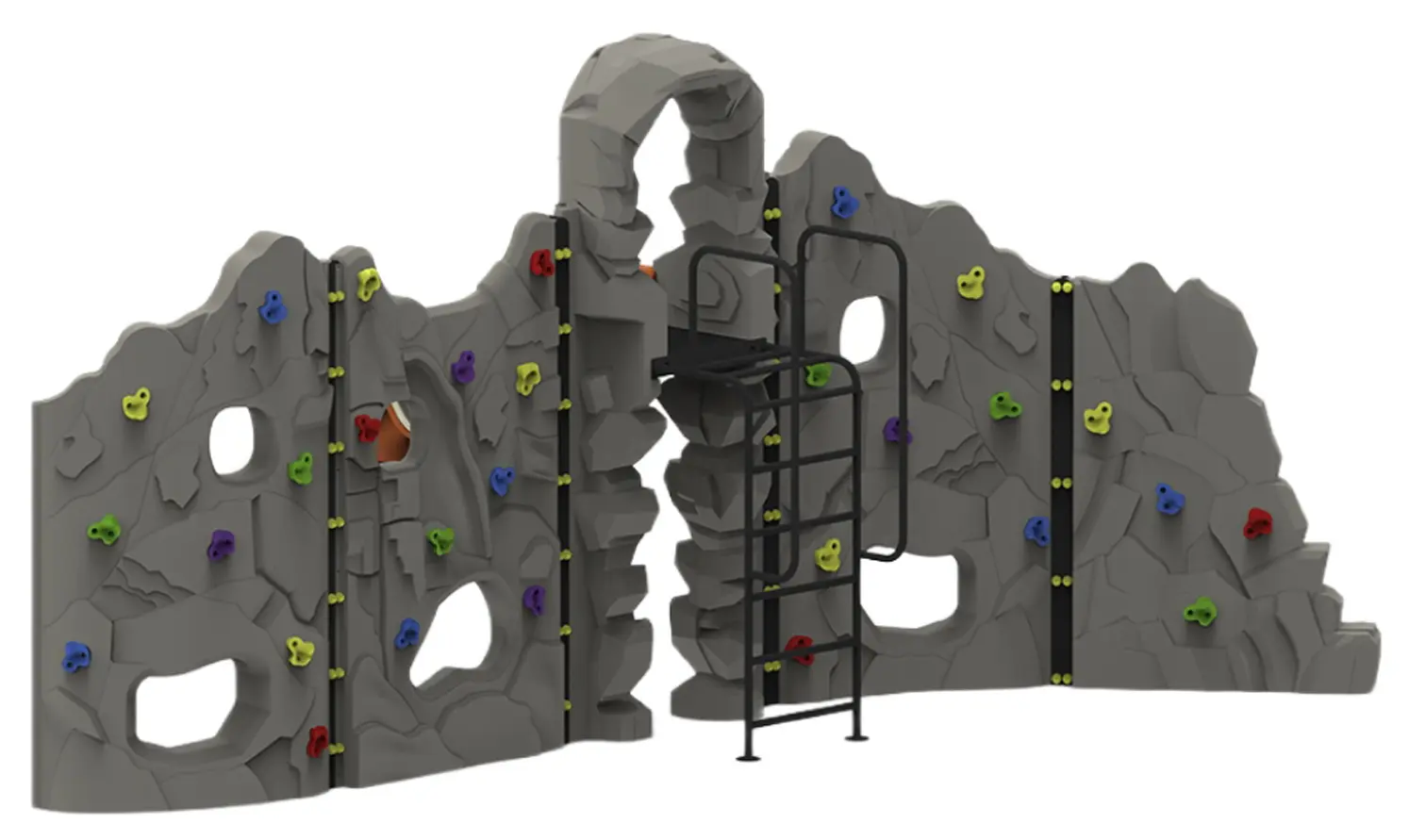 Perete de catarare cu tobogan PlayPark DS-09 (Grey)