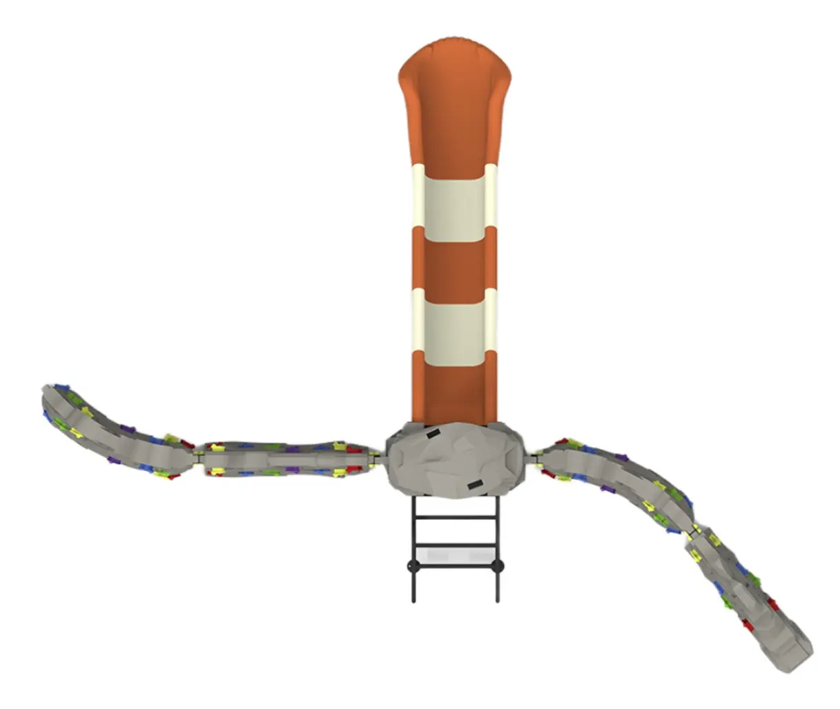 Perete de catarare cu tobogan PlayPark DS-09 (Grey)