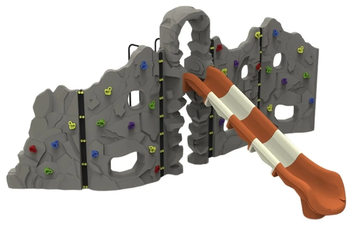 Perete de catarare cu tobogan PlayPark DS-09 (Grey)