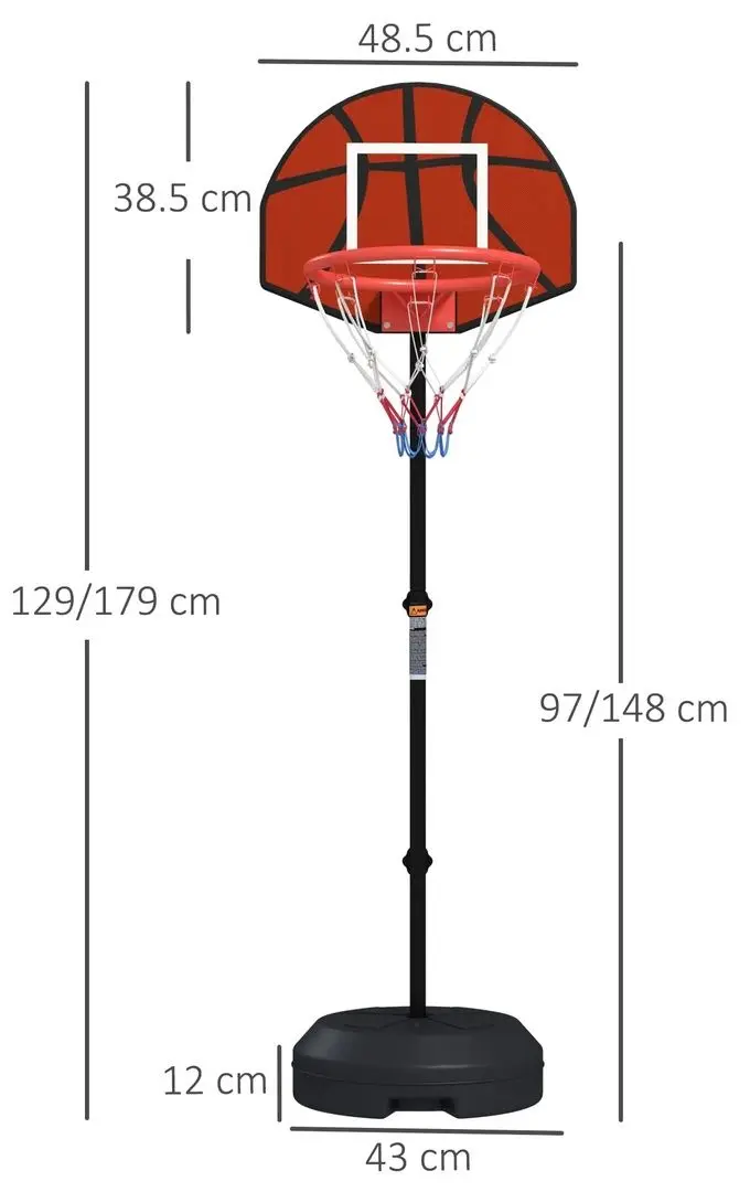 Баскетбольная стойка SportNow A61-054V00BK (Black/Brown) - 5