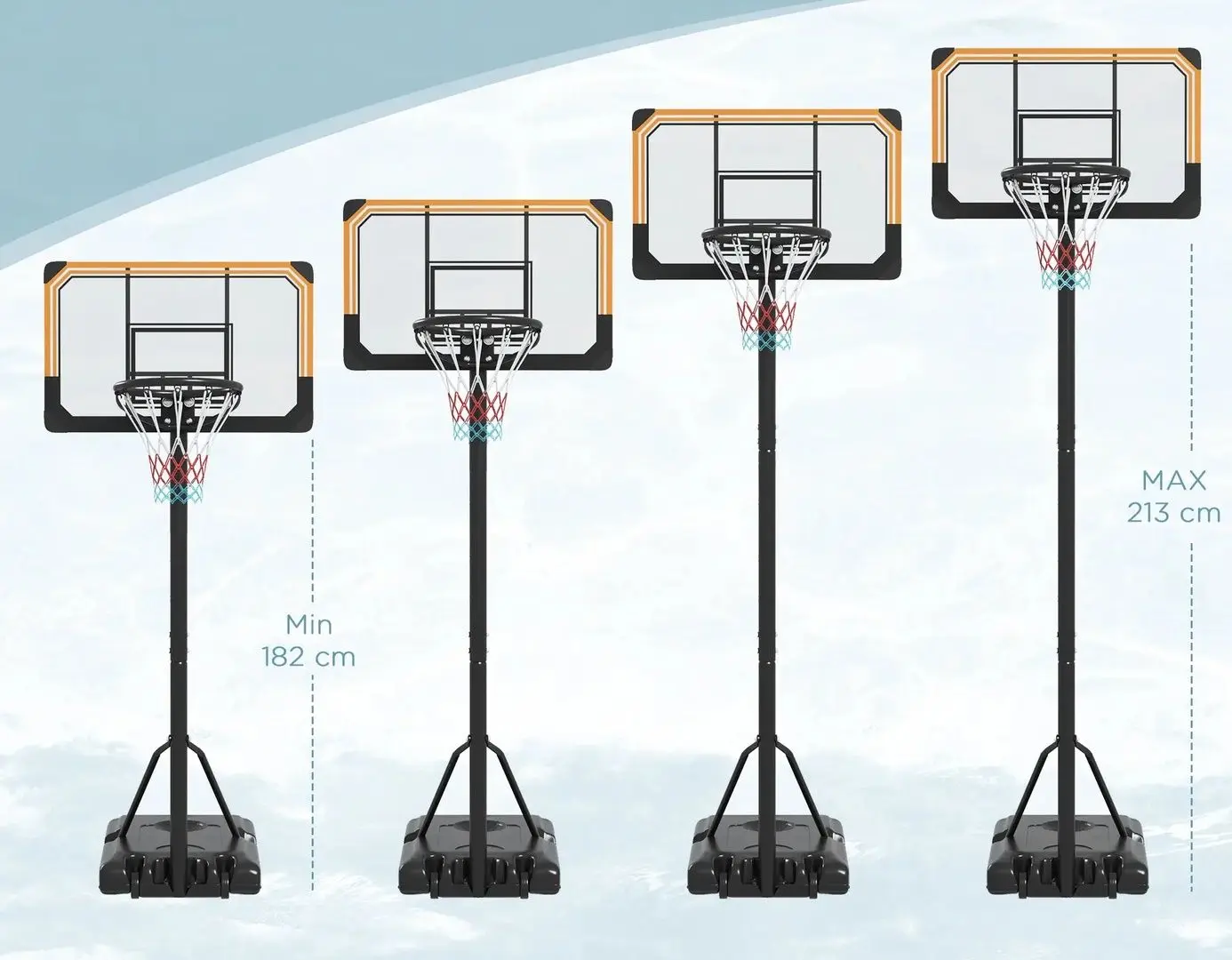 Stand de baschet SportNow A61-060V00BK (Black) - 4