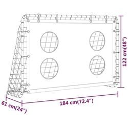 Футбольные ворота с мишенью VidaXL 93376 (White/Black) Thumb