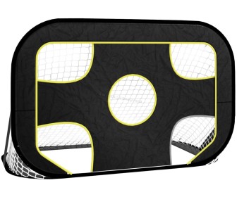 Футбольные ворота с мишенью VidaXL 93761 (Black/Yellow)