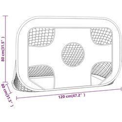 Футбольные ворота с мишенью VidaXL 93761 (Black/Yellow) Thumb