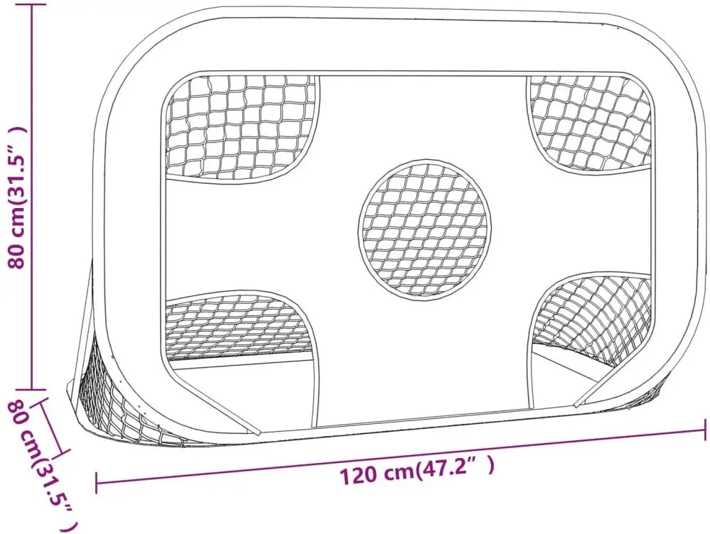 Футбольные ворота с мишенью VidaXL 93761 (Black/Yellow)