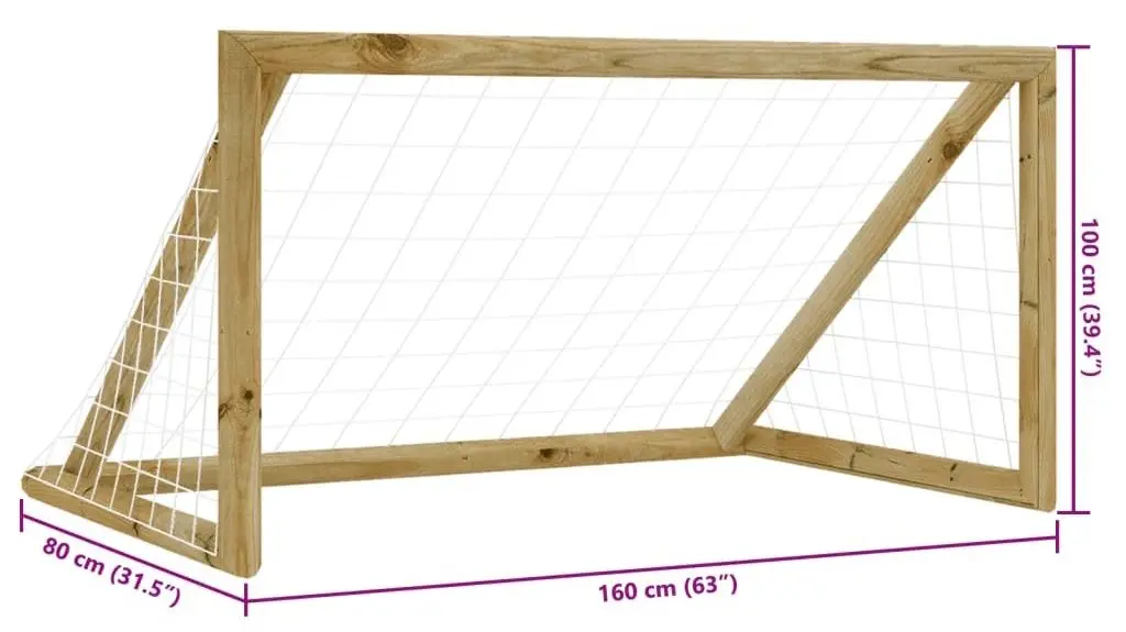 Футбольные ворота VidaXL 3059949 (Natural)