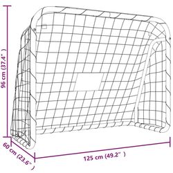 Poarta pentru fotbal VidaXL 93732 (White) Thumb