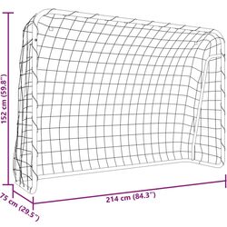 Poarta pentru fotbal VidaXL 93734 (White) Thumb