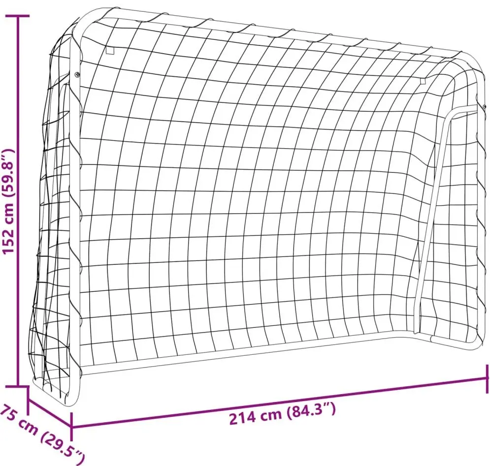 Poarta pentru fotbal VidaXL 93734 (White)