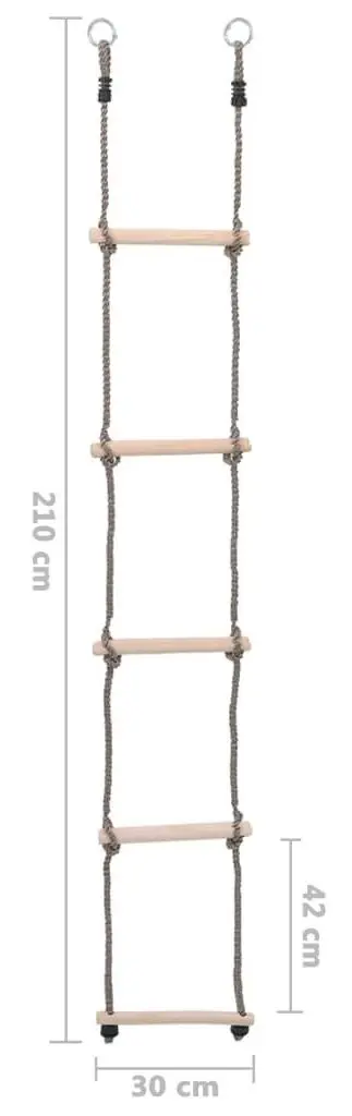 Лестница навесная VidaXL 93150 (Wood) - 5