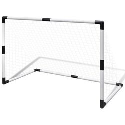 Набор футбольных ворот VidaXL 90571 (White/Black) Thumb