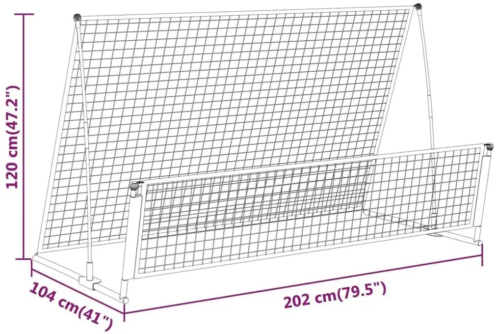 Poarta de antrenament VidaXL 93373 (Black)