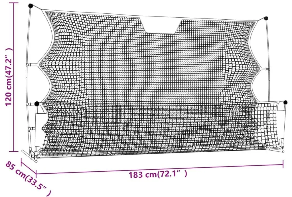 Poarta de antrenament VidaXL 93760 (Black)