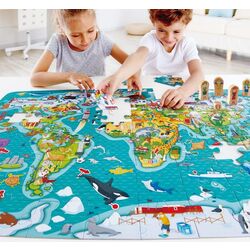 Puzzle-joc de masa 2in1 Hape World Tour E1626 Thumb