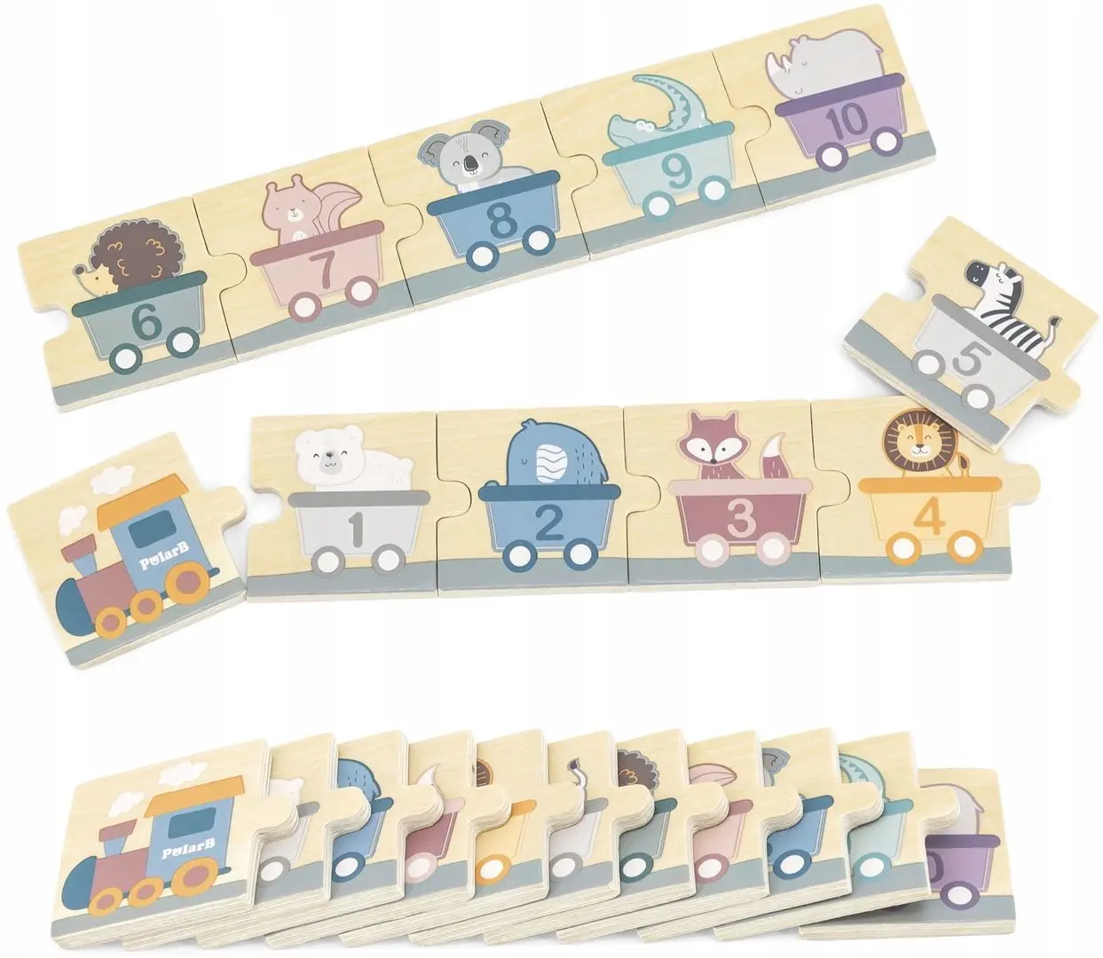 Puzzle Viga Toys PolarB Number Puzzles (Multicolor)