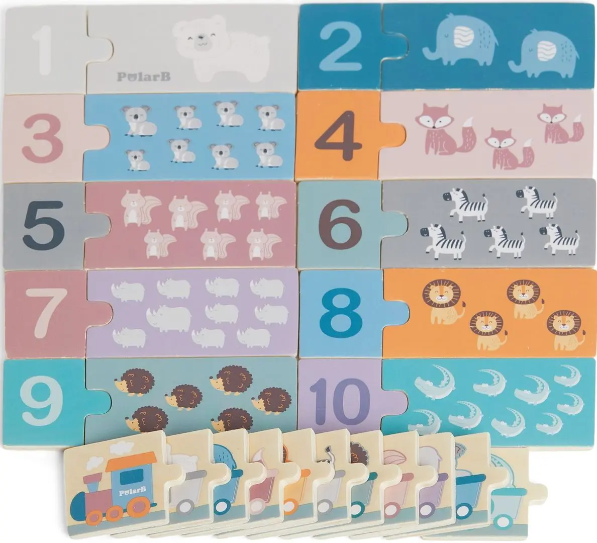 Puzzle Viga Toys PolarB Number Puzzles (Multicolor)