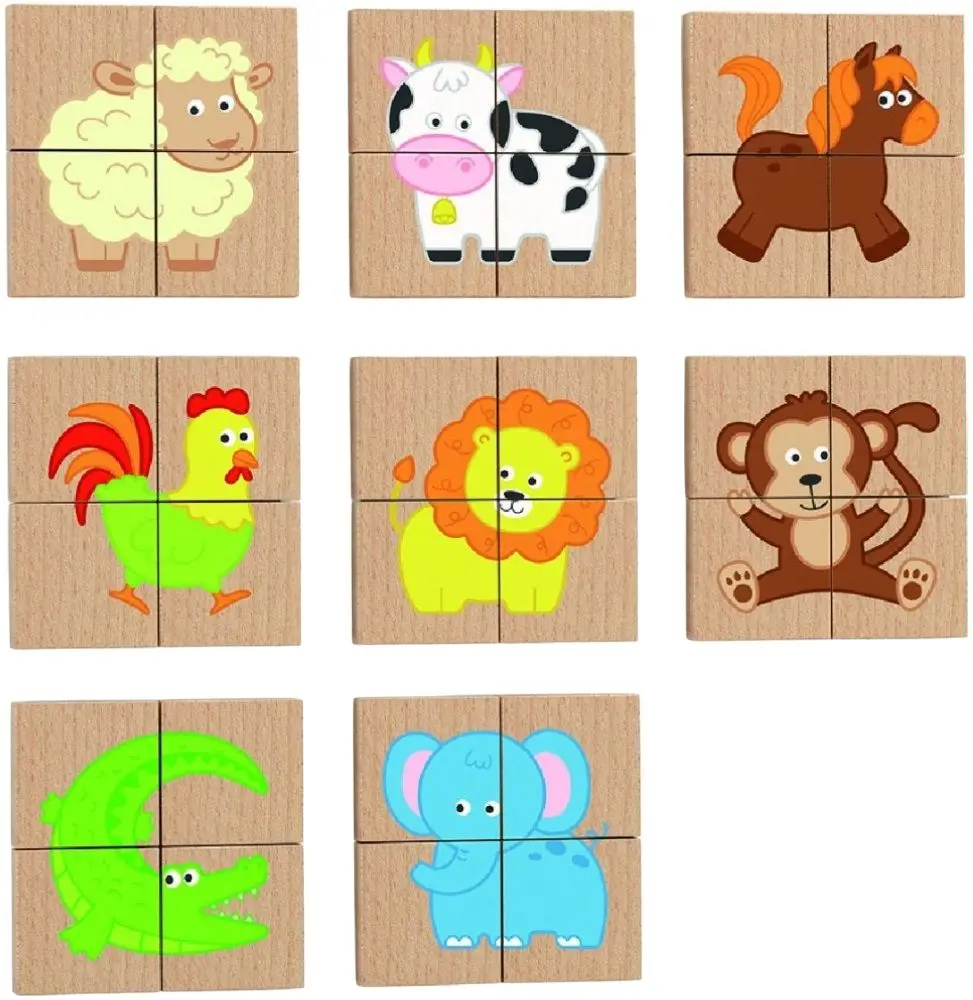 Puzzle Viga Magnetic Puzzle Block Animals 50722