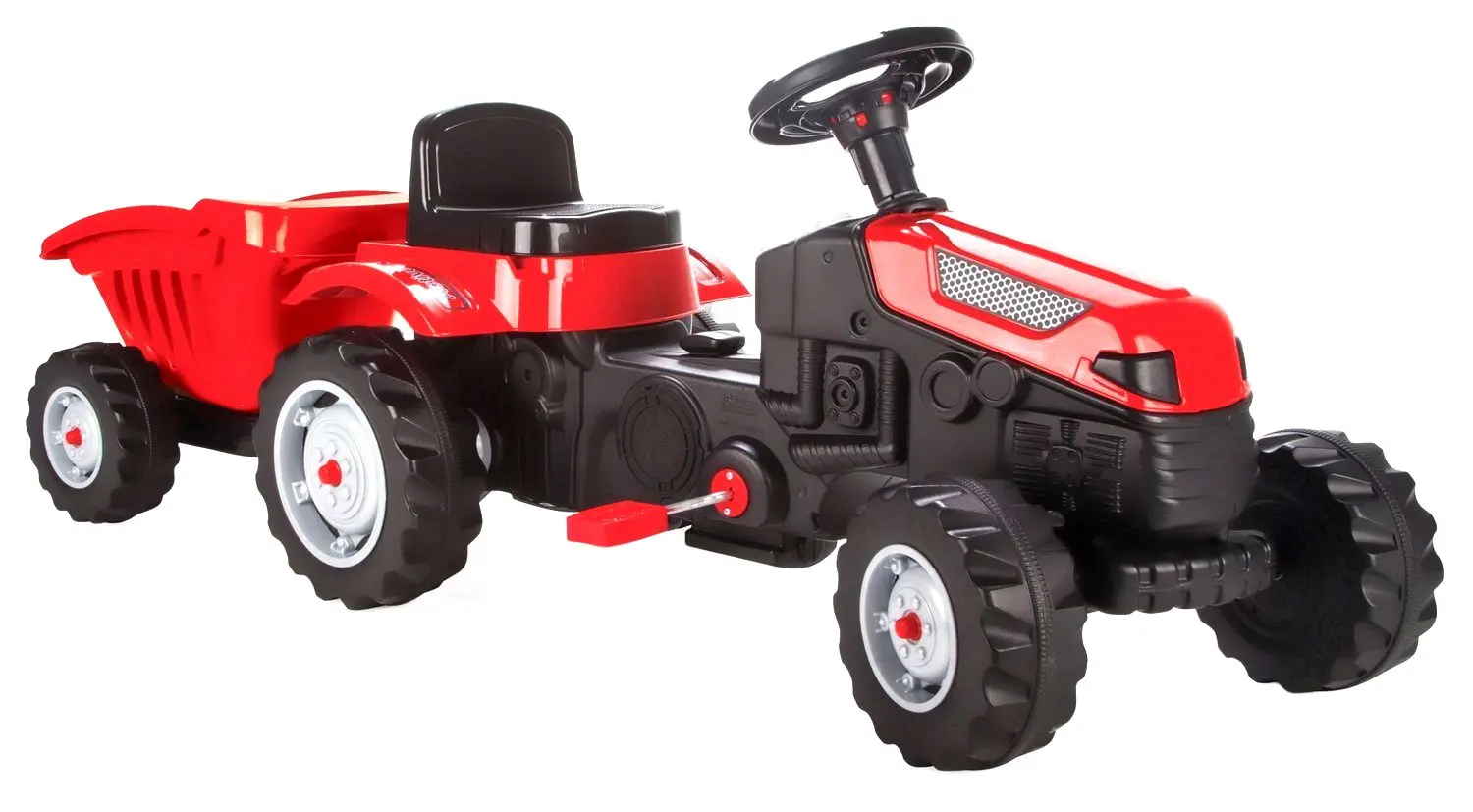 Tractor cu pedale si remorca Artyk 073168 (Red/Black)