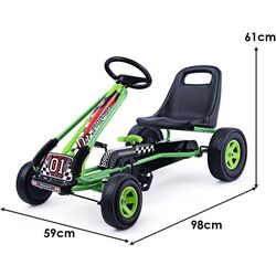 Картинг с педалями Costway TY283250GN (Green/Black) Thumb