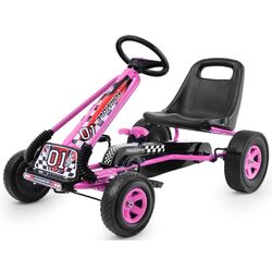 Carting cu pedale Costway TY283250PI (Pink)